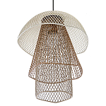 Подвесной светильник Beige Gold Mesh Tube Lampshade Hanging Lamp варинант исполнения - 3 | Loft Concept в Волгограде