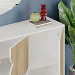 Комод с 3-мя дверцами и выдвижным ящиком цвета светлый дуб SPARK CONSOLE WHITE варинант исполнения - 4 | Loft Concept в Волгограде