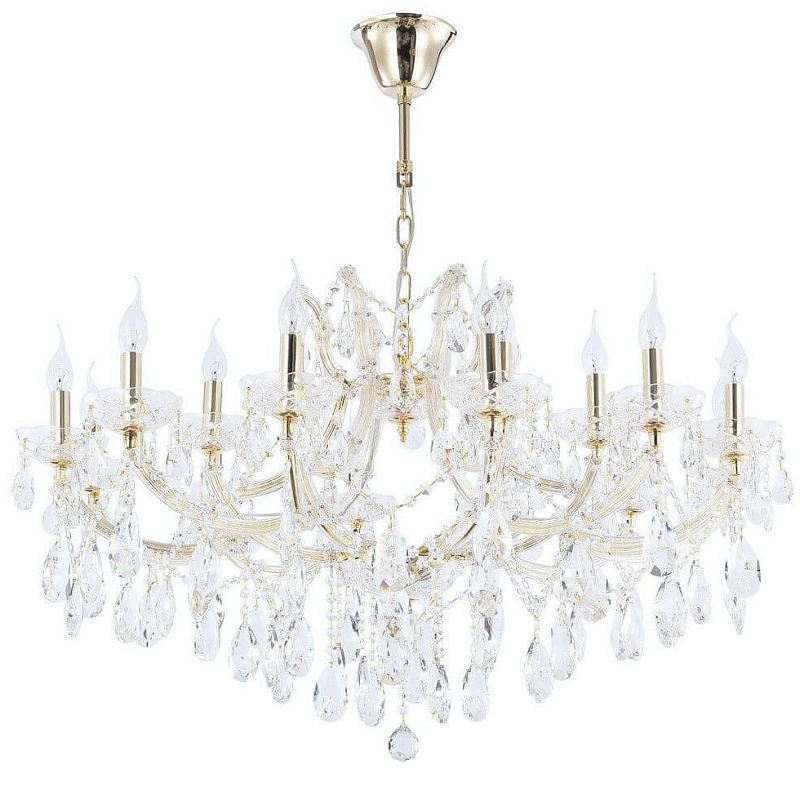Люстра Pasquale Chandelier 18 Золотой Прозрачный Люстра Pasquale Chandelier 18 Золотой Прозрачный в Волгограде | Loft Concept