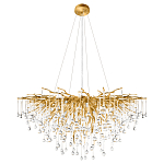 Люстра подвесная с прозрачными стеклянными подвесками в форме капель Диаметр 100 см Droplet Chandelier варинант исполнения - 2 | Loft Concept в Волгограде