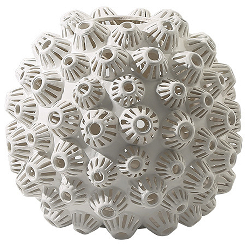 Декоративная ваза Unique Sea Urchin White Vase Белый Декоративная ваза Unique Sea Urchin White Vase Белый в Волгограде | Loft Concept