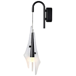 Бра черного цвета с плафоном из рельефного стекла Glass Pod варинант исполнения - 1 | Loft Concept в Волгограде