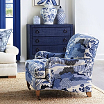 Кресло Trumann Club Chair Blue Landscape синий пейзаж варинант исполнения - 3 | Loft Concept в Волгограде