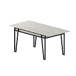 Стол обеденный с прямоугольной столешницей пыльного белого цвета на 4-х металлических ножках PAL ANCIENT WHITE варинант исполнения - 1 | Loft Concept в Волгограде