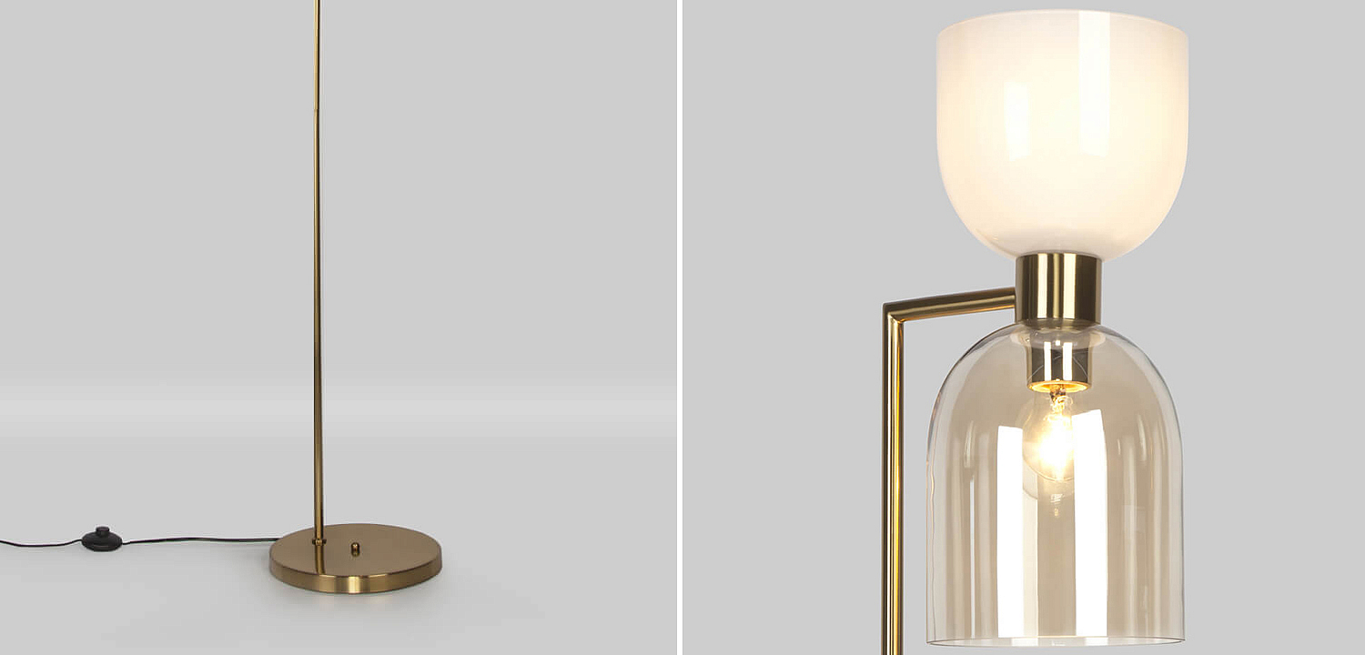 Торшер Light maker studio white and smok brass Торшер Light maker studio white and smok brass - Loft-Concept в Волгограде