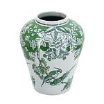Ваза с зелеными цветочными и птичьими мотивами Vase Inspired by Nature варинант исполнения - 1 | Loft Concept в Волгограде