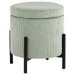 Светло-зеленый пуф на черных ножках SANJAY варинант исполнения - 1 | Loft Concept в Волгограде