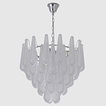 Люстра с подвесками из рифленного стекла в форме капель Textured Glass Chandelier варинант исполнения - 4 | Loft Concept в Волгограде