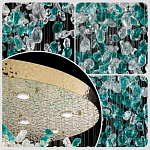 Люстра зеленая каскадная Green Light CascadeDroplet Chandelier варинант исполнения - 3 | Loft Concept в Волгограде