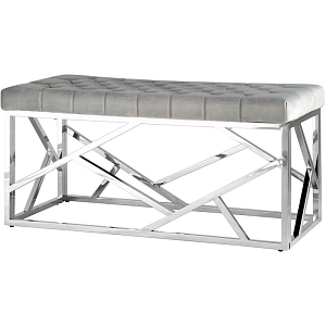 Банкетка серый велюр Geometry Serene Phoenix