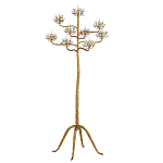 Торшер золотой в виде растения Golden Flower Glade варинант исполнения - 3 | Loft Concept в Волгограде