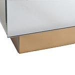 Столик журнальный зеркальный с золотым декором Gold Painted Mirror Table варинант исполнения - 3 | Loft Concept в Волгограде