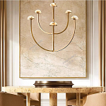 Люстрас 6-ю мраморными плафонами в форме купола Light Warm Light варинант исполнения - 3 | Loft Concept в Волгограде