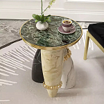 Дизайнерский журнальный стол круглый на 3-х фигурных ножках Cuzadit варинант исполнения - 1 | Loft Concept в Волгограде