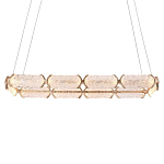 Люстра прямоугольная с текстурным природным рисунком IceFlame варинант исполнения - 4 | Loft Concept в Волгограде