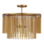 Потолочный светильник двухъярусный золотого цвета Metal Tentacles варинант исполнения - 3 | Loft Concept в Волгограде