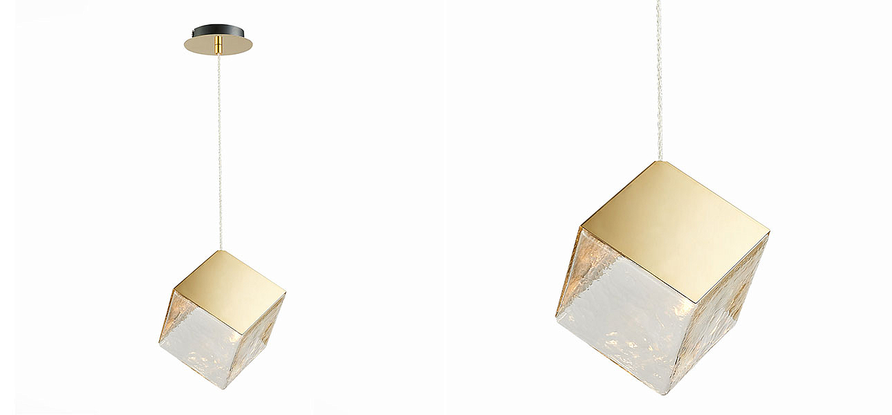 Подвесной светильник Lamp golden cube Подвесной светильник Lamp golden cube - Loft-Concept в Волгограде