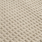 Плед из шерсти бежевого цвета с бахромой Waffle Comfort варинант исполнения - 2 | Loft Concept в Волгограде