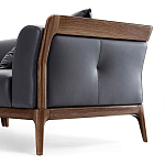 Кресло большое c каркасом из массива дерева Walnut Armchair варинант исполнения - 1 | Loft Concept в Волгограде