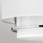 Потолочный светильник с двухслойным белым текстильным абажуром Hinkley варинант исполнения - 11 | Loft Concept в Волгограде