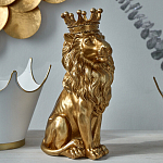 Статуэтка лев с детализированной гривой и изящной короной Lion Crown  варинант исполнения - 5 | Loft Concept в Волгограде