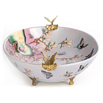 Белое фарфоровое блюдо с изображением бабочек Eden Garden варинант исполнения - 3 | Loft Concept в Волгограде