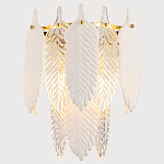 Бра с декором из рельефного стекла в виде перьев Abelia Feather Wall Lamp варинант исполнения - 2 | Loft Concept в Волгограде