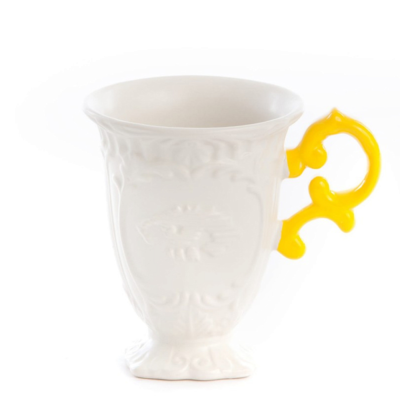 Кружка Seletti I-Mug Yellow Белый Желтый Кружка Seletti I-Mug Yellow Белый Желтый в Волгограде | Loft Concept