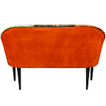 Диван двухместный из натурального бука оранжевый с цветным принтом Impressionism in Art варинант исполнения - 2 | Loft Concept в Волгограде