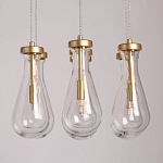 Люстра с 7-ю прозрачными плафонами из стекла в форме капли Lucid Rain  варинант исполнения - 6 | Loft Concept в Волгограде