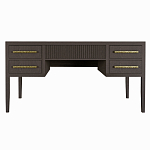 Большой Рабочий стол Primo с 5 выдвижными ящиками Темный орех варинант исполнения - 7 | Loft Concept в Волгограде