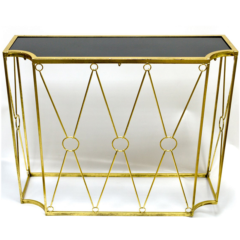 Консоль Mystic Art Deco Console Золотой Черный Консоль Mystic Art Deco Console Золотой Черный в Волгограде | Loft Concept