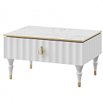 Стол журнальный белый с ящиком Expanses of Beauty варинант исполнения - 1 | Loft Concept в Волгограде