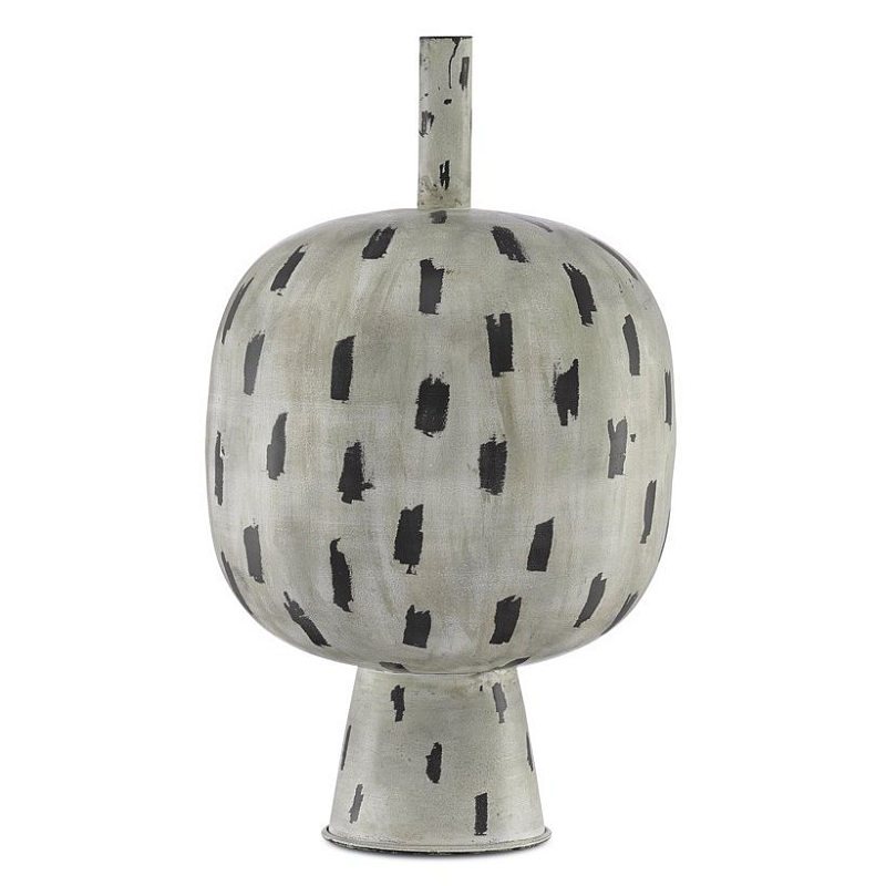 Ваза Declan Large Vase Бежево-серый Черный Ваза Declan Large Vase Бежево-серый Черный в Волгограде | Loft Concept