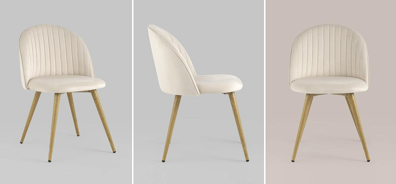 Стул Miruna Chair Молочный Велюр Стул Miruna Chair Молочный Велюр - Loft-Concept в Волгограде