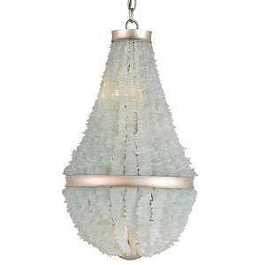 Люстра с каскадом из стеклянных декоративных элементов Shining Sea Glass