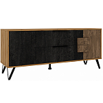 ТВ-тумба с  2-мя ящиками и закрытыми полками Stone Effect варинант исполнения - 1 | Loft Concept в Волгограде