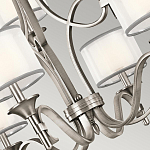 Люстра с белыми тканевыми абажурами в прозрачных стеклянных цилиндрах Kichler варинант исполнения - 3 | Loft Concept в Волгограде