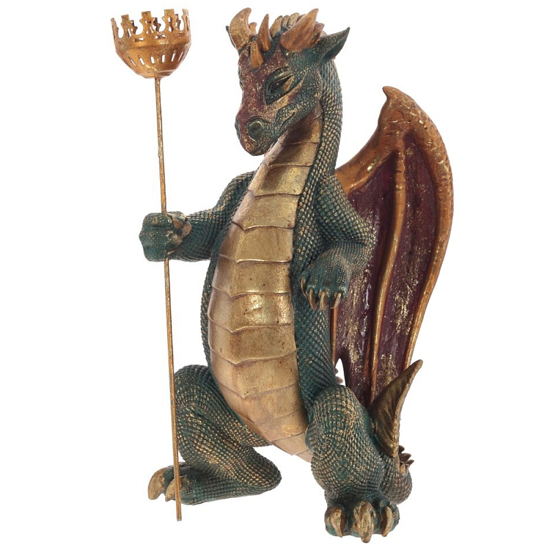 Подсвечник в виде дракона Dragon candlestick Green Brown Зеленый Коричневый Золотой Подсвечник в виде дракона Dragon candlestick Green Brown Зеленый Коричневый Золотой в Волгограде | Loft Concept