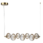 Подвесной светильник линейный с 7-ю рифлеными стеклянными шарами Marcelh Light варинант исполнения - 2 | Loft Concept в Волгограде