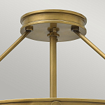 Потолочный светильник цвета латунь с плоским круглым плафоном Hinkley варинант исполнения - 3 | Loft Concept в Волгограде