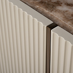 Тумба под телевизор серая с мраморной столешницей Uniqueness Marble варинант исполнения - 3 | Loft Concept в Волгограде