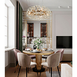 Круглая подвесная люстра Crystal Dandelions Chandelier варинант исполнения - 3 | Loft Concept в Волгограде