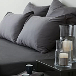 Постельное белье однотонное из сатина темно-серого цвета Eden Line варинант исполнения - 3 | Loft Concept в Волгограде