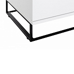 Стеллаж книжный белый с 3-мя открытыми полками и дверкой Strict Lines варинант исполнения - 5 | Loft Concept в Волгограде