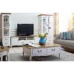 Узкая стеклянная витрина с двумя ящиками Montmartre Provence Showcase варинант исполнения - 3 | Loft Concept в Волгограде