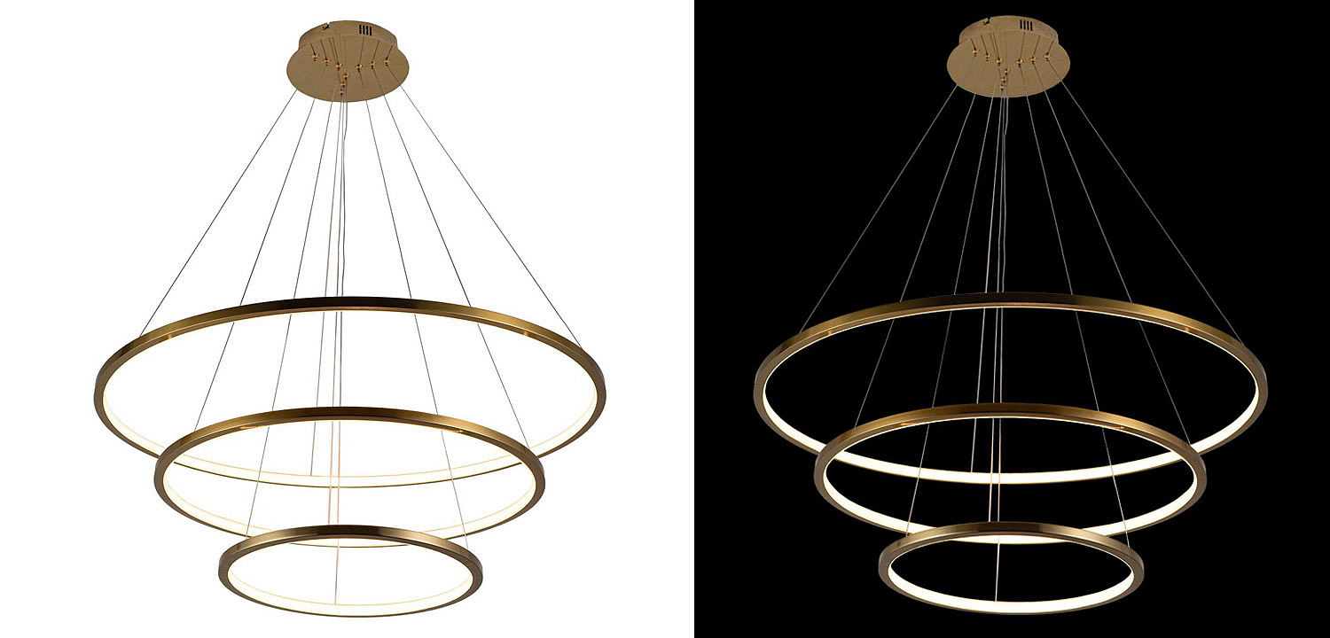 Люстра Ring Horizontal Trio gold Люстра Ring Horizontal Trio gold - Loft-Concept в Волгограде