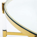 Кофейный столик со столешницей из стекла Crossy варинант исполнения - 5 | Loft Concept в Волгограде