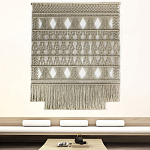 Панно на стену плетеное Макраме бежевый цвет  варинант исполнения - 11 | Loft Concept в Волгограде