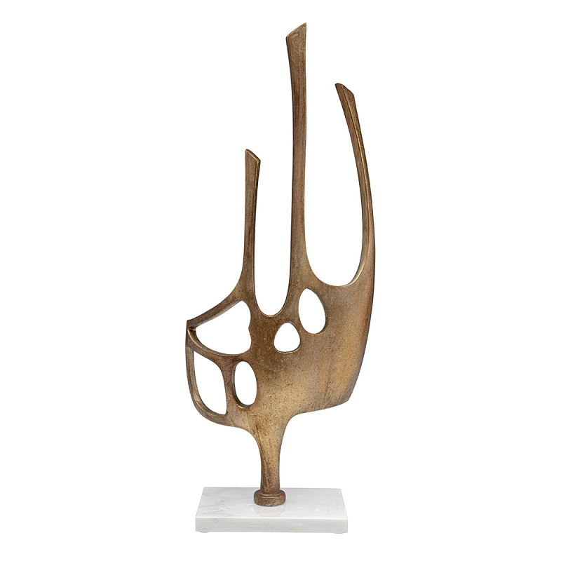 Аксессуар современный Абстракция Abstract Sculpture Brass Золотой Белый Мрамор Bianco в Волгограде | Loft Concept 
